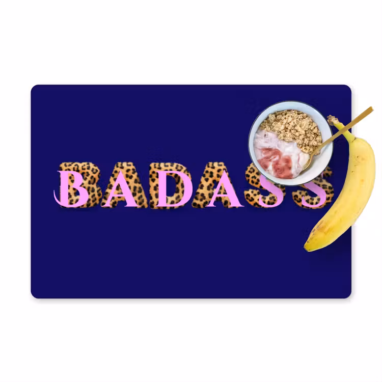 Placemat - 6 stuks - Badass - Panterpint - Schaduw - Roze — 1
