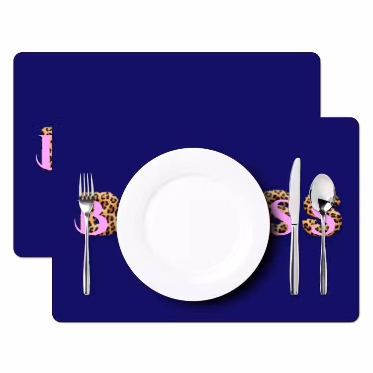 Placemat - 6 stuks - Badass - Panterpint - Schaduw - Roze — 2