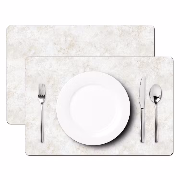 Placemat - 6 stuks - Beige - Marmer - Aders — 2
