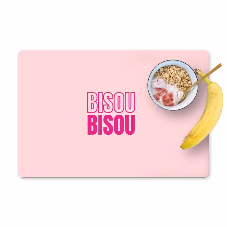 Placemat - 6 stuks - Bisou - Roze - Minimalistisch — 1