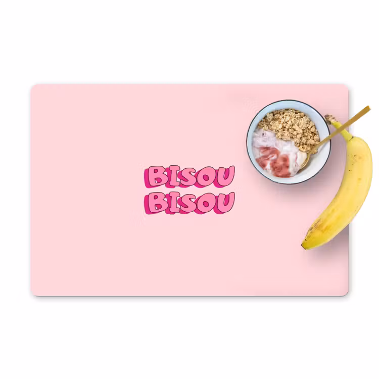 Placemat - 6 stuks - Bisou - Roze - Schaduw — 1