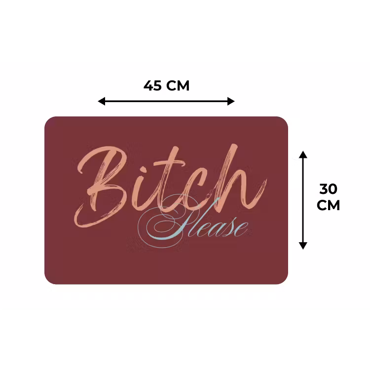 Placemat - 6 stuks - Bitch please - Rood - Blauw — 3