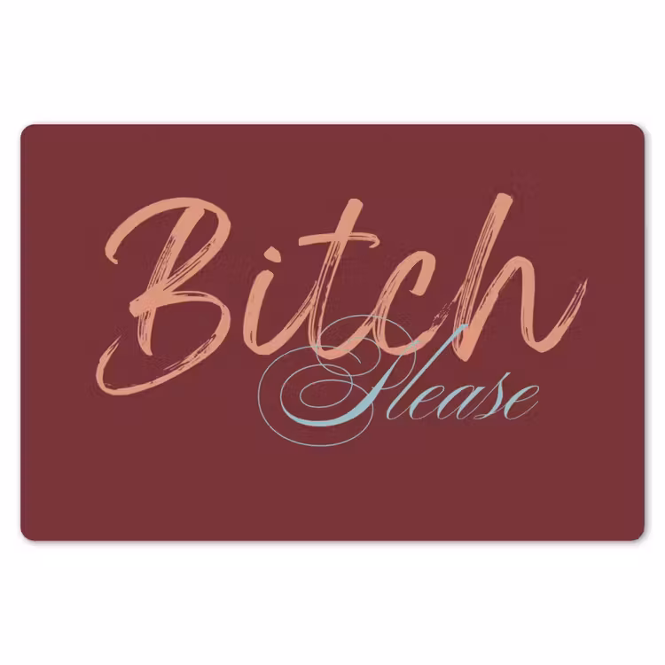 Placemat - 6 stuks - Bitch please - Rood - Blauw — 7