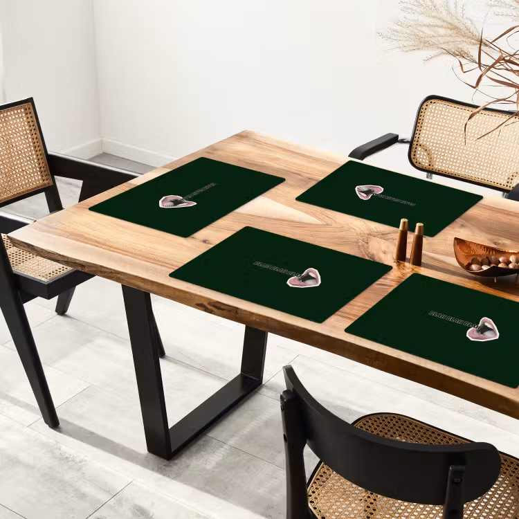Placemat - 6 stuks - BLAH BLAH BLAH - Mond - Groen — 5