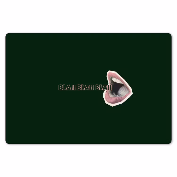 Placemat - 6 stuks - BLAH BLAH BLAH - Mond - Groen — 7