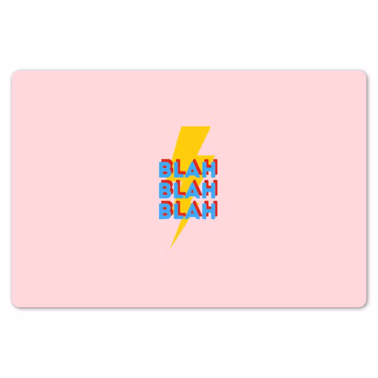 Placemat - 6 stuks - Blah - Bliksem - Roze — 7