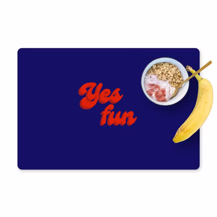 Placemat - 6 stuks - Blauw - Rood - Yes fun - 3D — 1