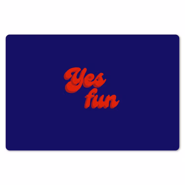 Placemat - 6 stuks - Blauw - Rood - Yes fun - 3D — 7