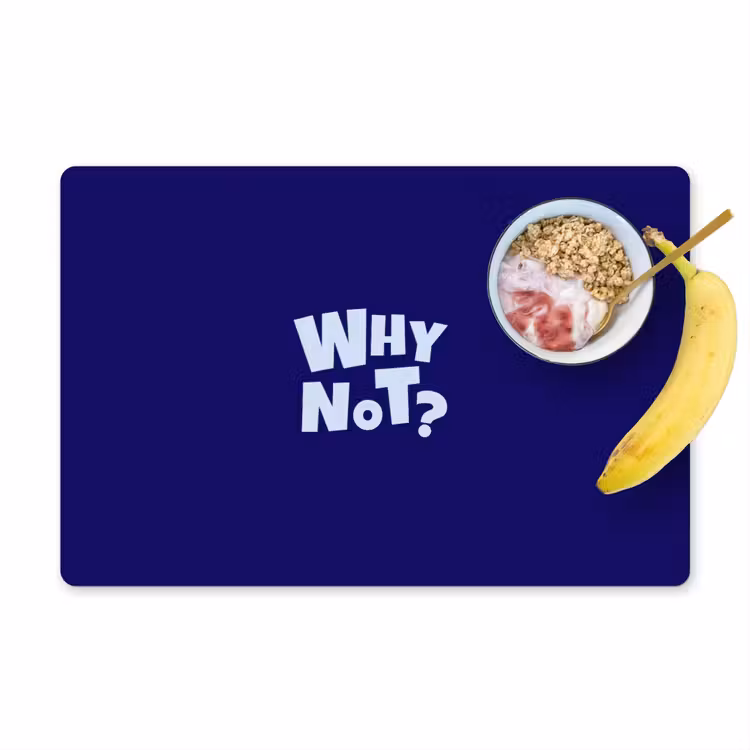 Placemat - 6 stuks - Blauw - Why not - Minimalistisch — 1
