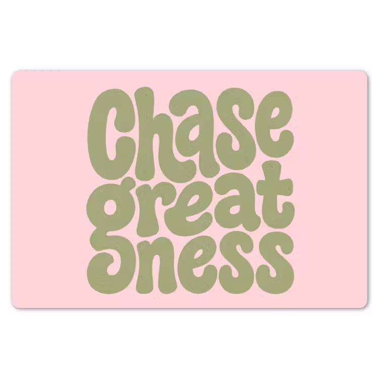 Placemat - 6 stuks - Chase greatness - Groen - Roze - Retro — 7