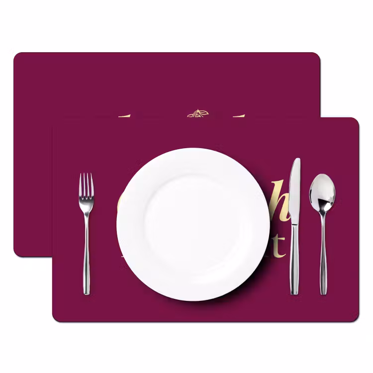 Placemat - 6 stuks - Cherish every moment - Cocktailglas - Bordeaux — 2