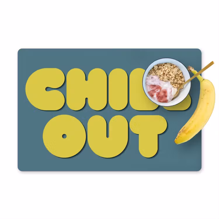 Placemat - 6 stuks - Chill out - Geel - Blauw — 1