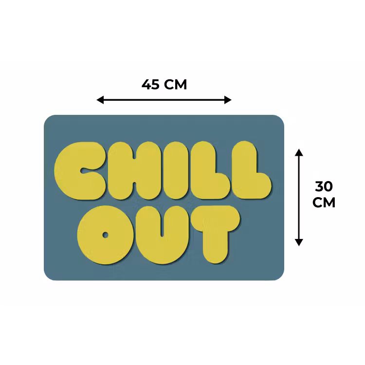 Placemat - 6 stuks - Chill out - Geel - Blauw — 3