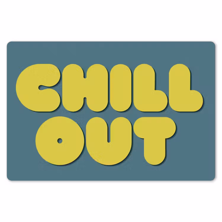Placemat - 6 stuks - Chill out - Geel - Blauw — 7