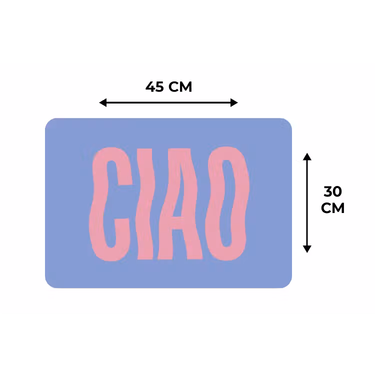 Placemat - 6 stuks - Ciao - Roze - Blauw - Golvend — 3