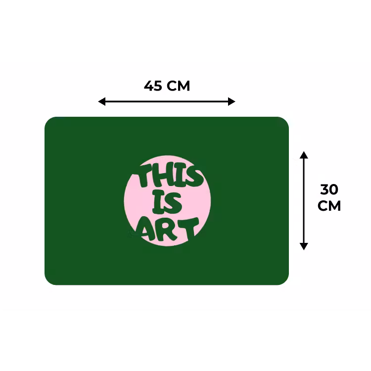 Placemat - 6 stuks - Cirkel - Roze - Tekst - Art — 3