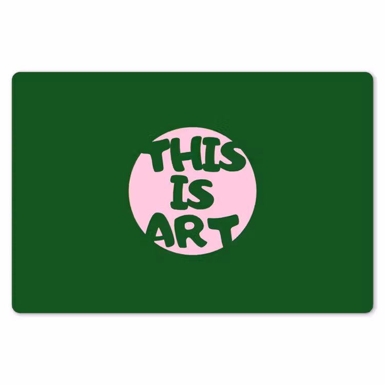 Placemat - 6 stuks - Cirkel - Roze - Tekst - Art — 7