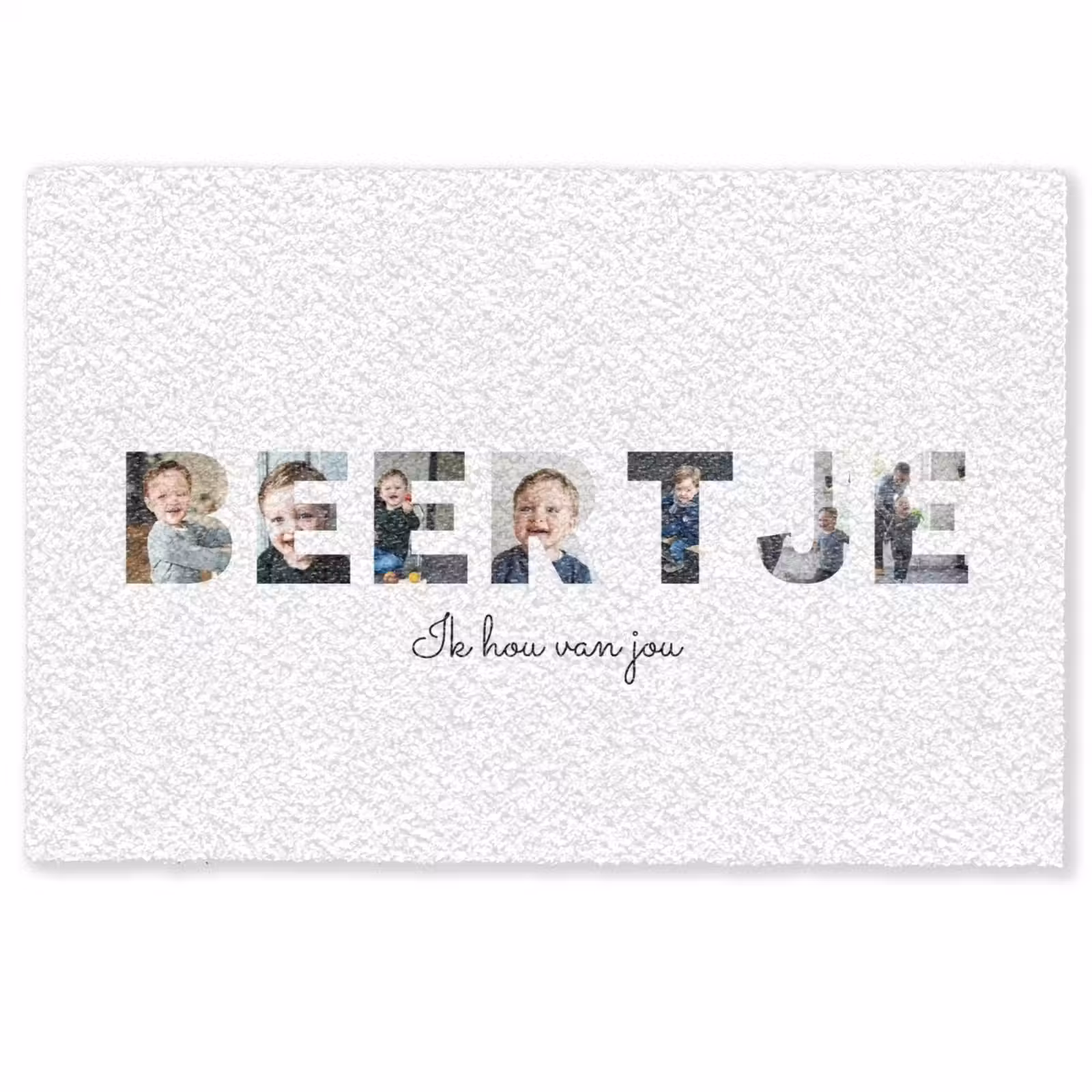 Personaliseerbare deurmat - Beertje - Lettercollage — 1