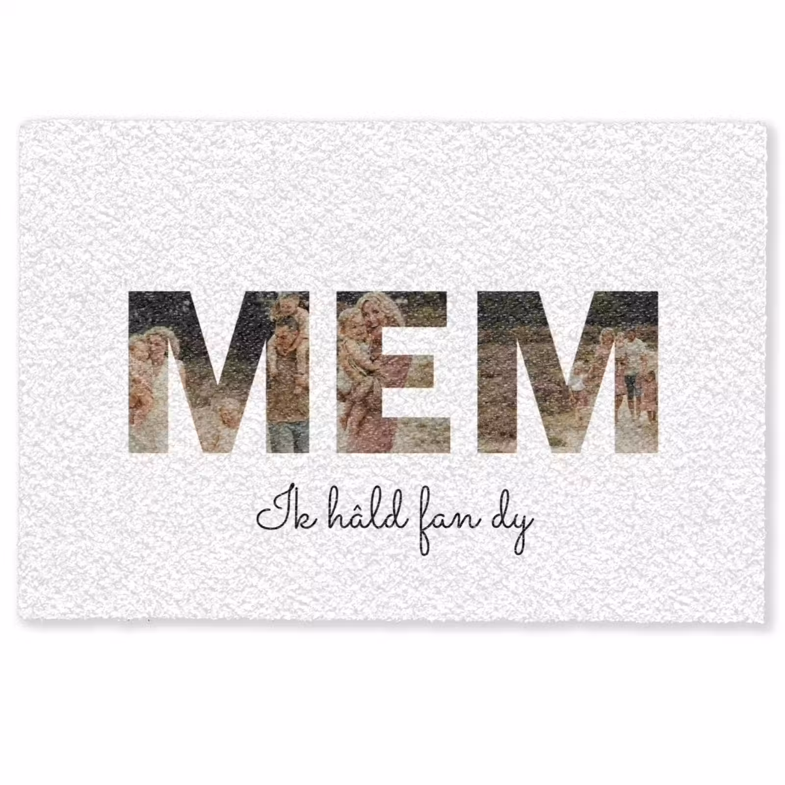 Personaliseerbare deurmat - Mem - Lettercollage — 1