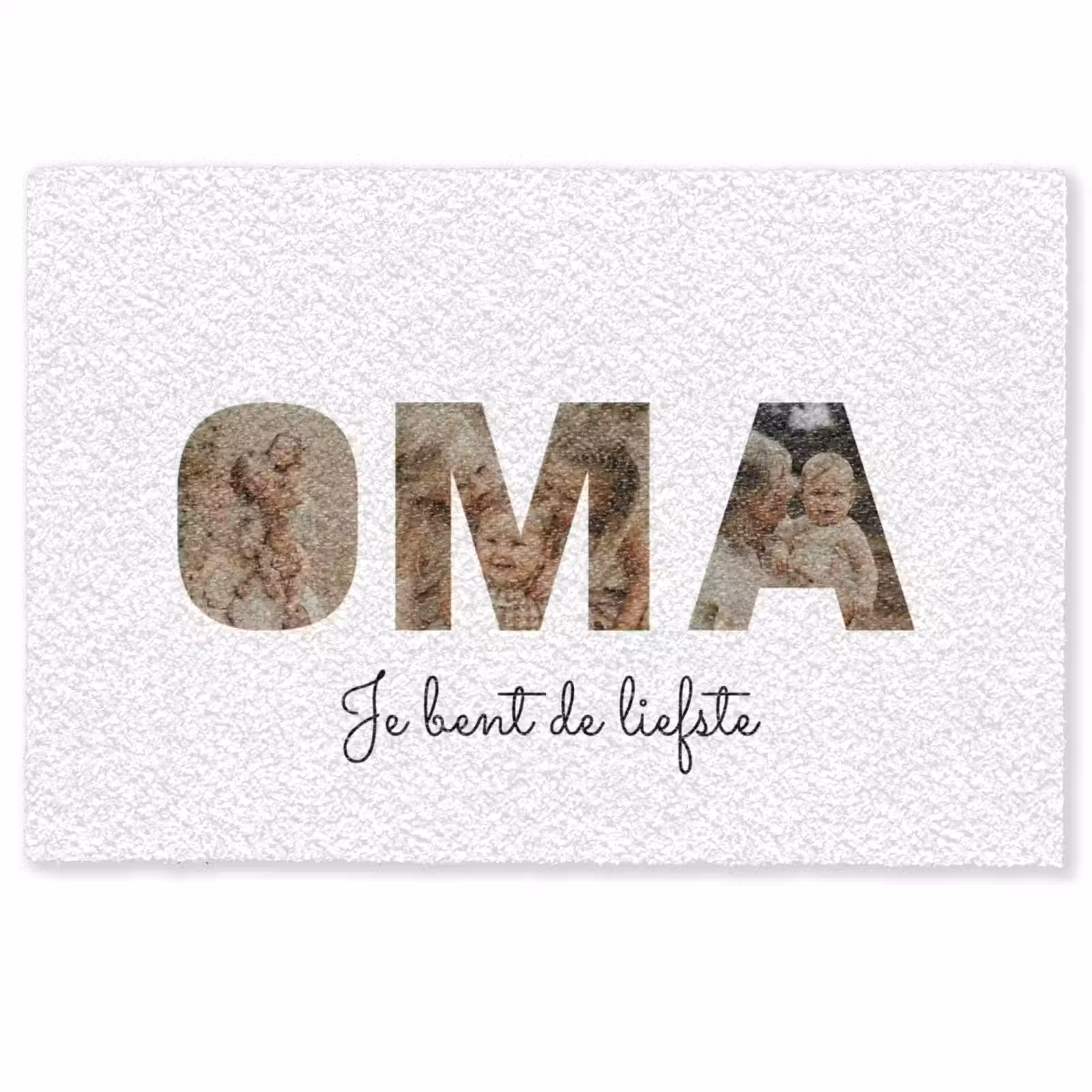 Personaliseerbare deurmat - Oma - Lettercollage — 1
