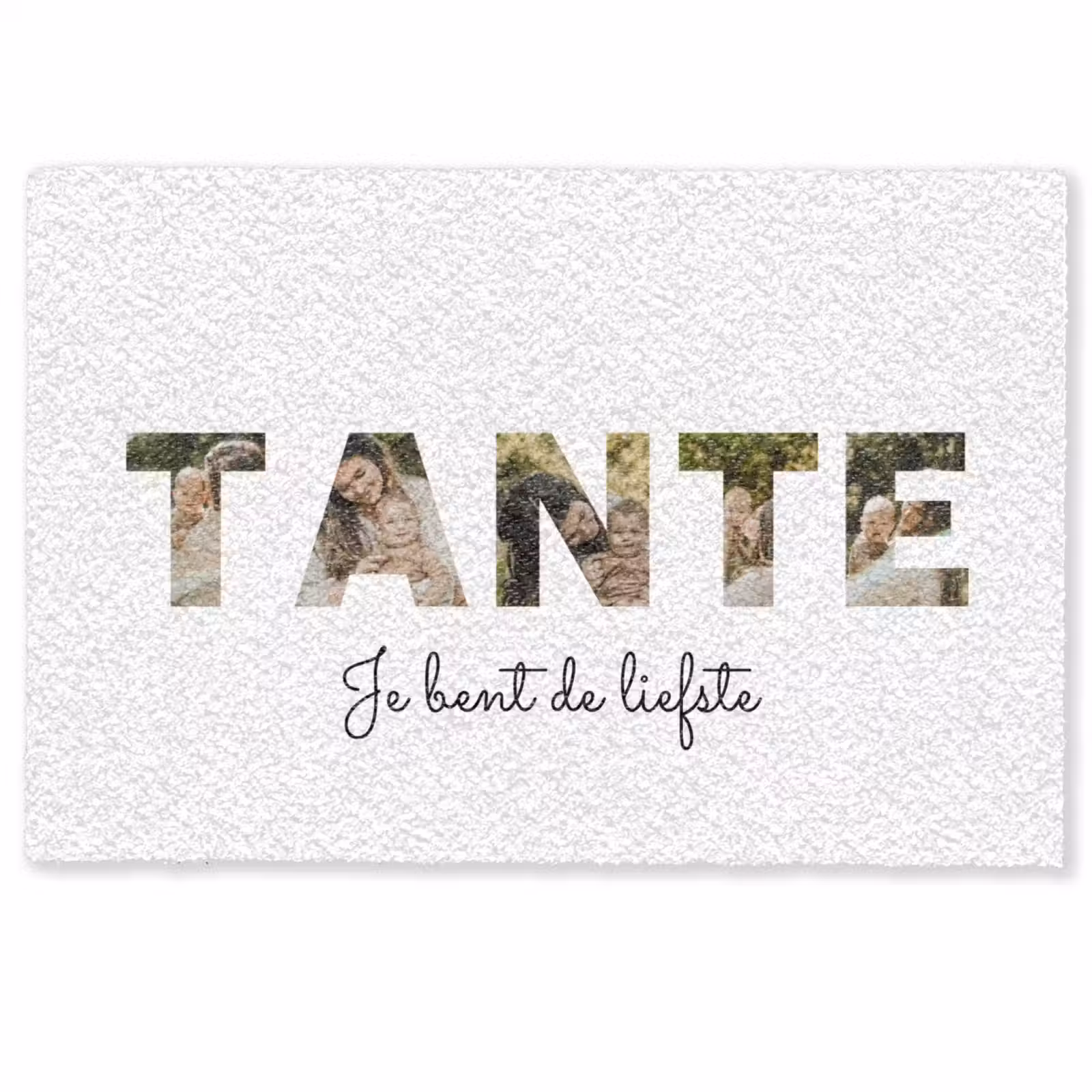 Personaliseerbare deurmat - Tante - Lettercollage — 1