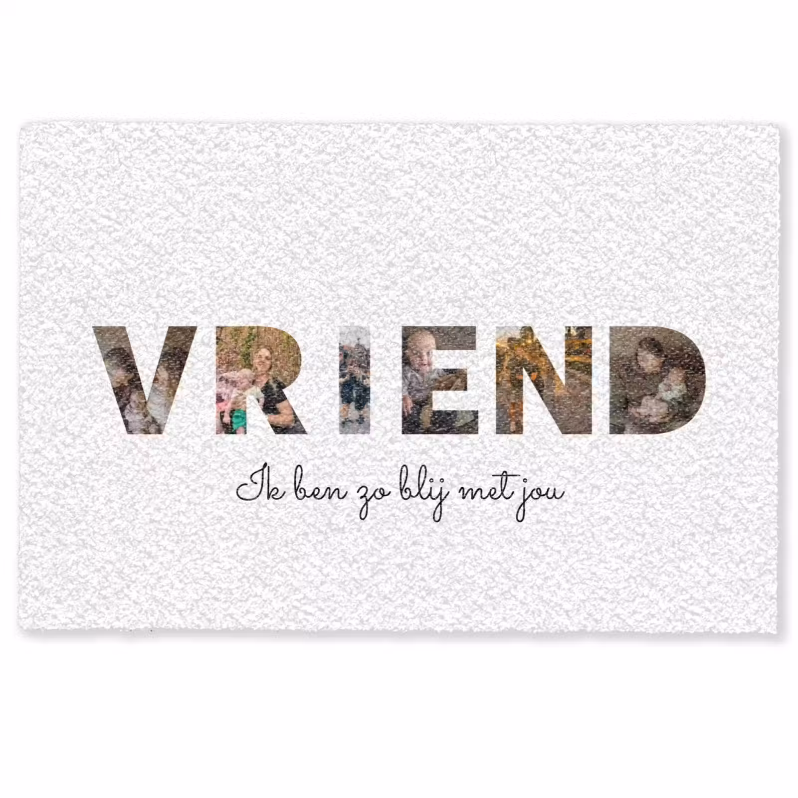 Personaliseerbare deurmat - Vriend - Lettercollage — 1