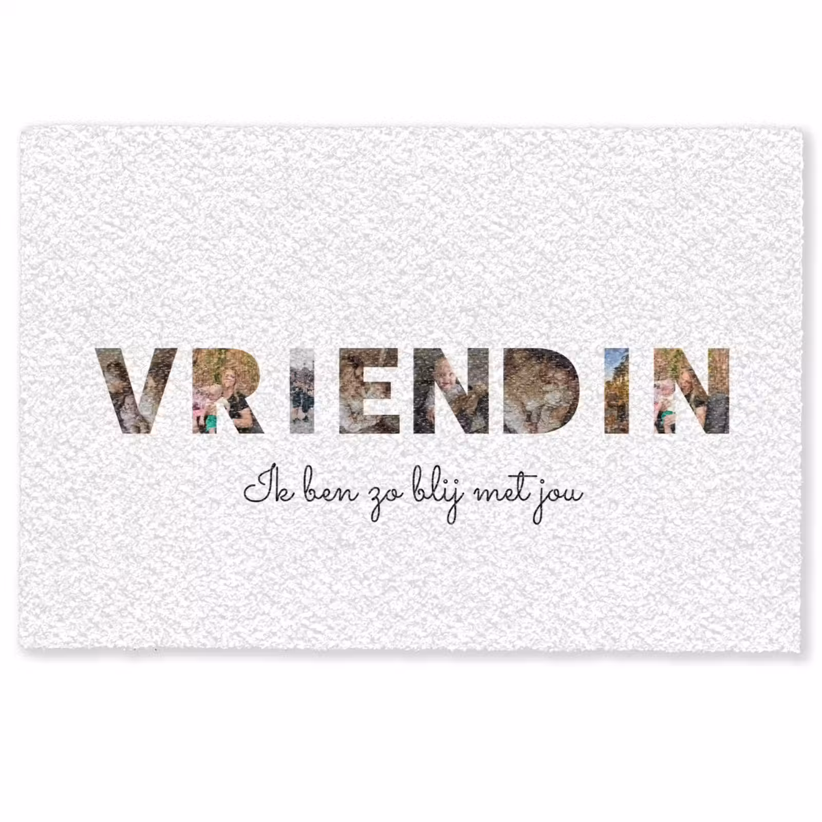 Personaliseerbare deurmat - Vriendin - Lettercollage — 1