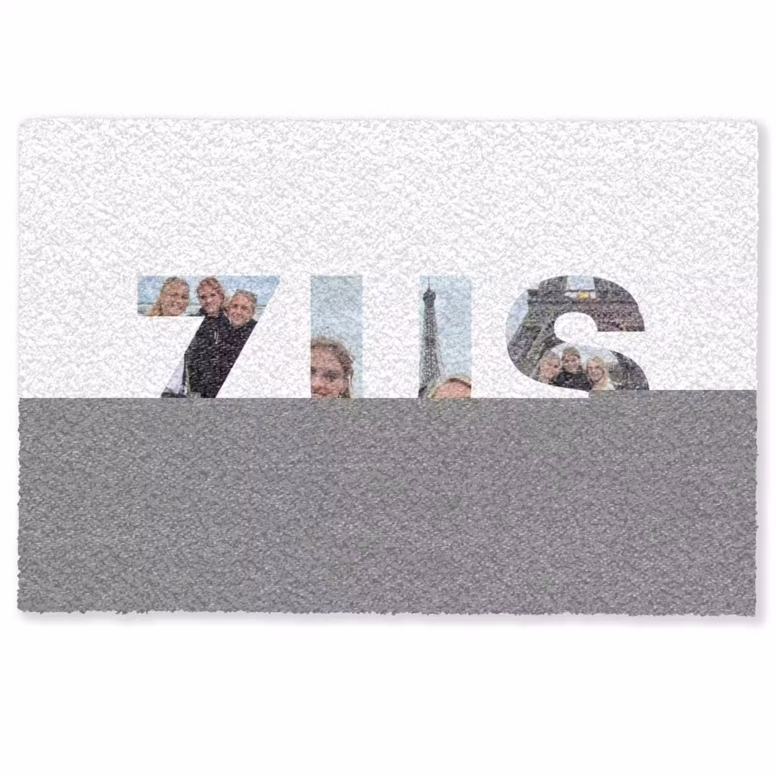 Personaliseerbare deurmat - Zus - Lettercollage — 1