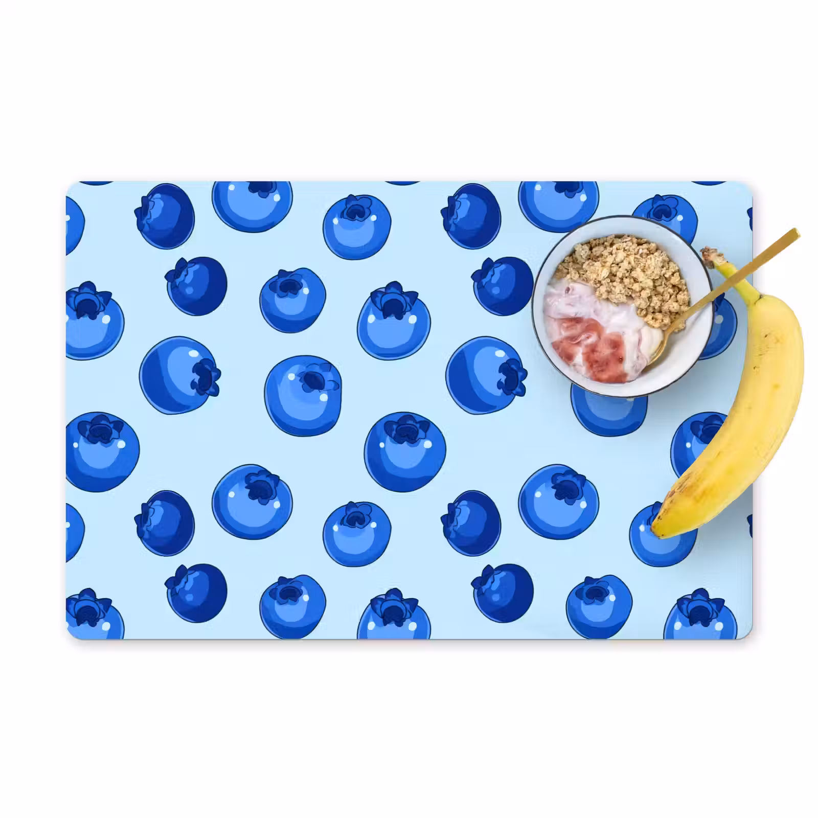 Placemat - 6 stuks - Bessen - Modern - Blauw — 1