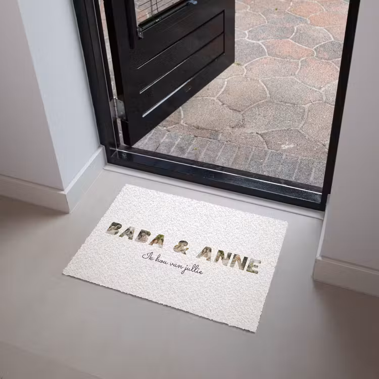 Personaliseerbare deurmat - Baba & Anne - Lettercollage — 4