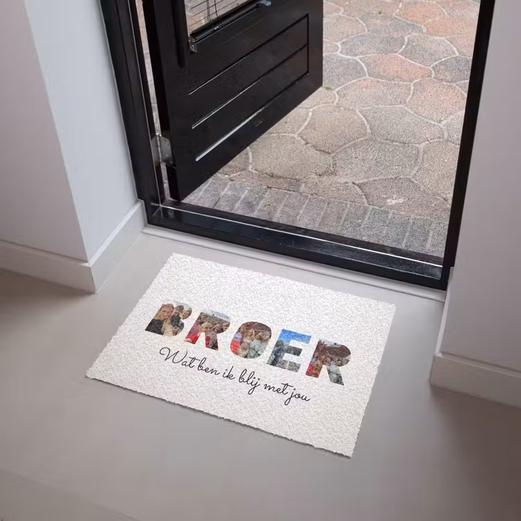 Personaliseerbare deurmat - Broer - Lettercollage — 4