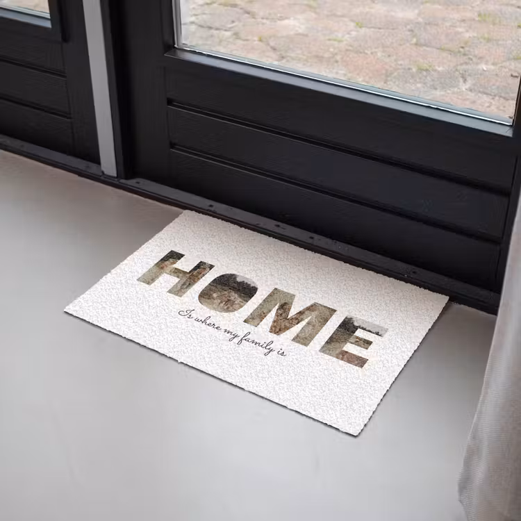Personaliseerbare deurmat - Home - Lettercollage — 2
