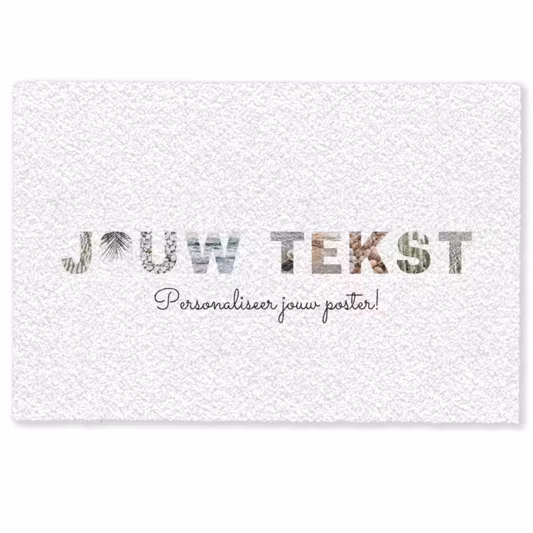 Personaliseerbare deurmat - Jouw Tekst - Lettercollage — 1
