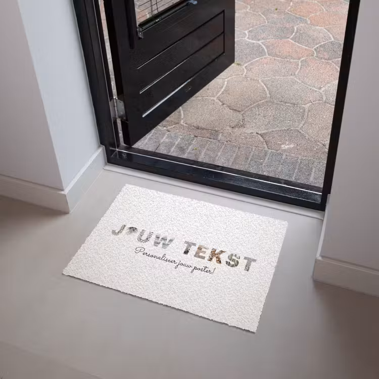 Personaliseerbare deurmat - Jouw Tekst - Lettercollage — 4