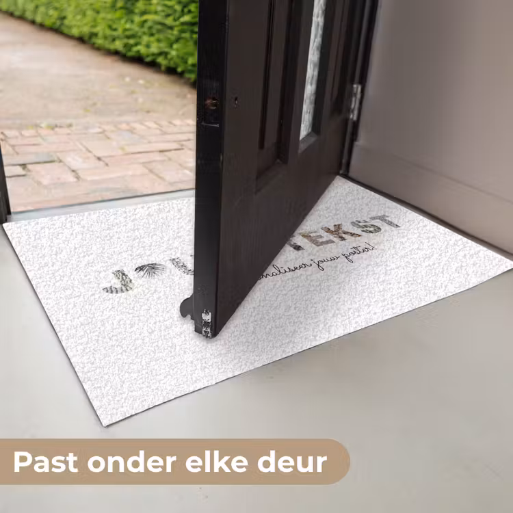 Personaliseerbare deurmat - Jouw Tekst - Lettercollage — 7