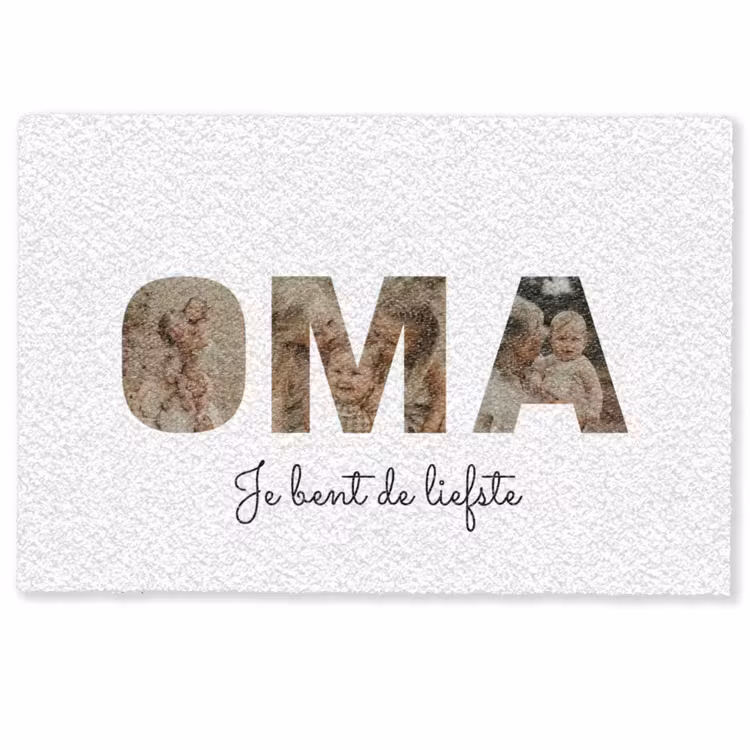 Personaliseerbare deurmat - Oma - Lettercollage — 1