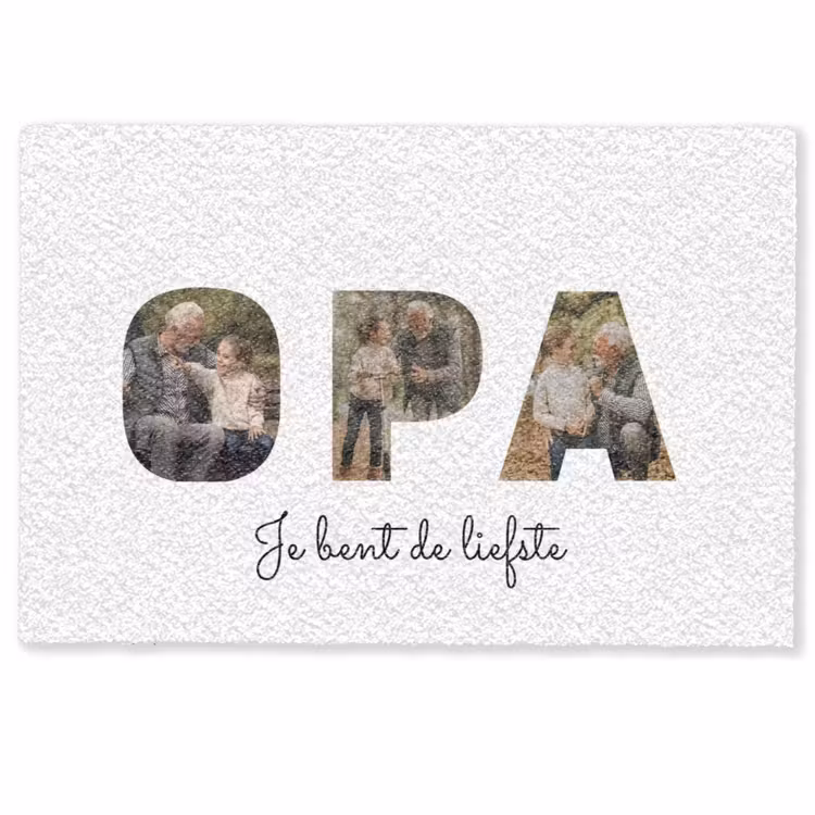 Personaliseerbare deurmat - Opa - Lettercollage — 1