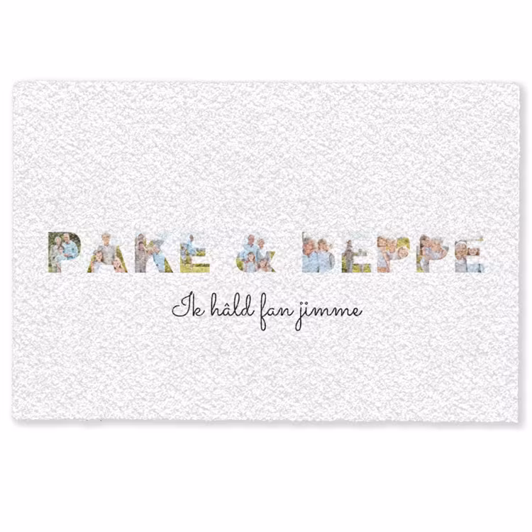 Personaliseerbare deurmat - Pake & Beppe - Lettercollage — 1