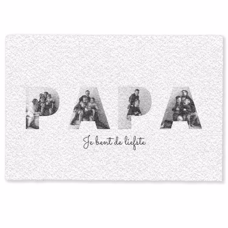 Personaliseerbare deurmat - Papa - Lettercollage — 1