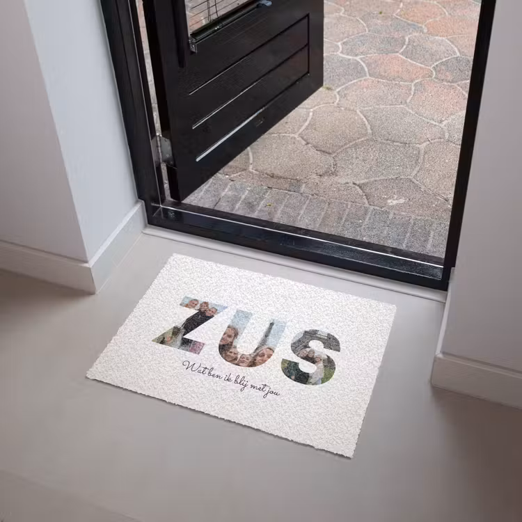 Personaliseerbare deurmat - Zus - Lettercollage — 4