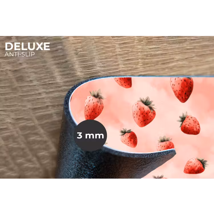 Placemat - 6 stuks - Aardbei - Patroon - Roze — 4