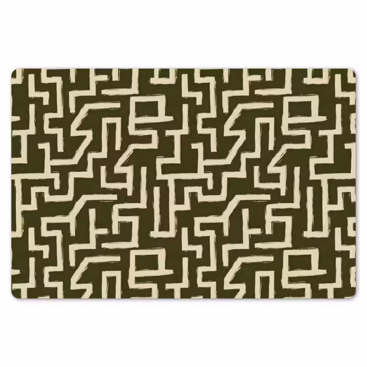 Placemat - 6 stuks - Abstract - Lijnen - Groen — 7