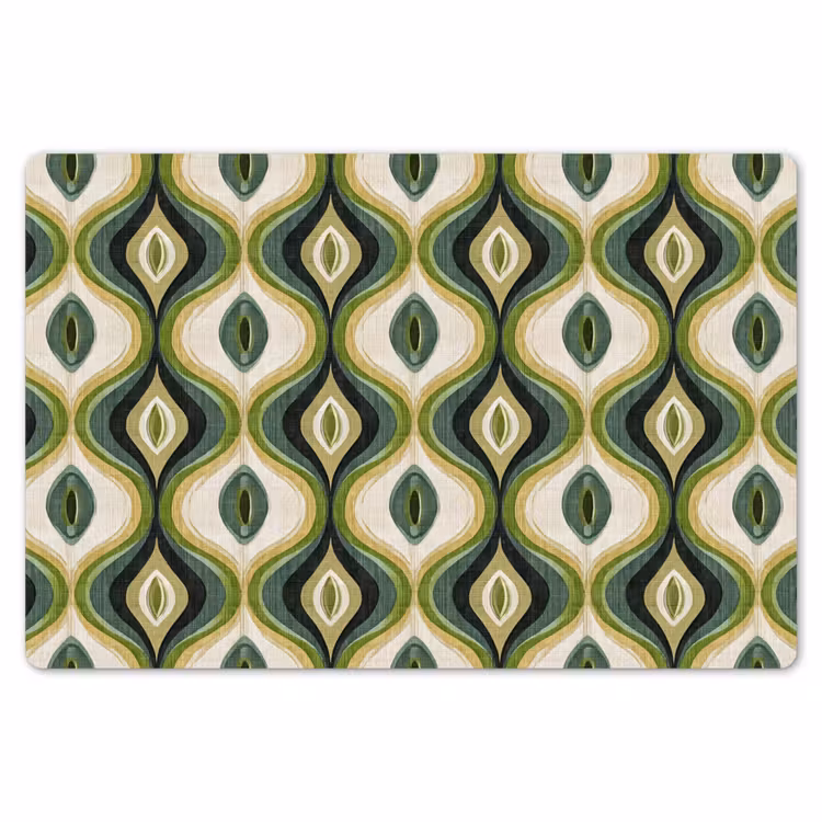 Placemat - 6 stuks - Abstract - Ritmisch - Groen — 7