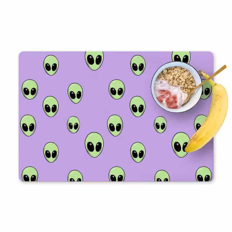 Placemat - 6 stuks - Alien - Retro - Lila — 1