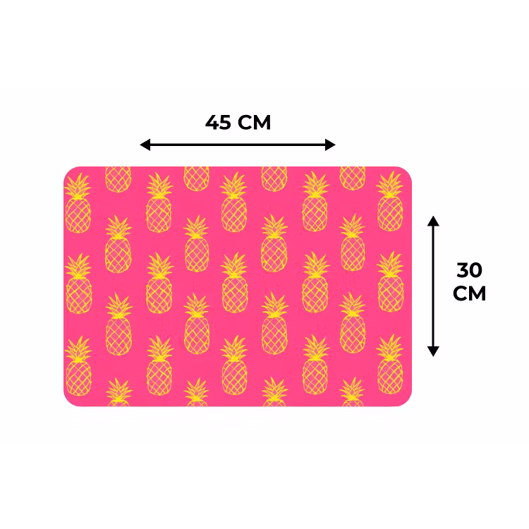 Placemat - 6 stuks - Ananas - Trendy - Roze — 3
