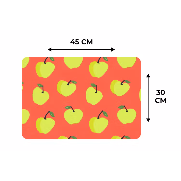 Placemat - 6 stuks - Appels - Modern - Groen — 3