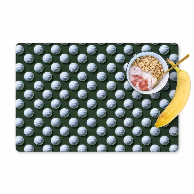 Placemat - 6 stuks - Ballen - Golf - Groen — 1