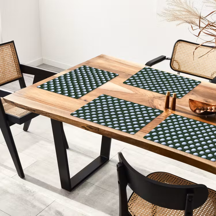 Placemat - 6 stuks - Ballen - Golf - Groen — 5