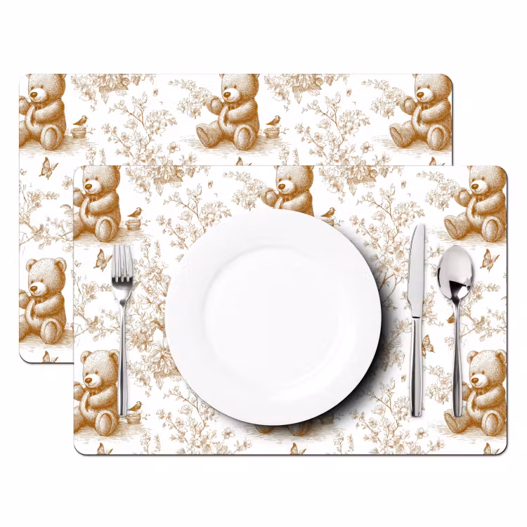Placemat - 6 stuks - Beer - Tijdloos - Bruin — 2