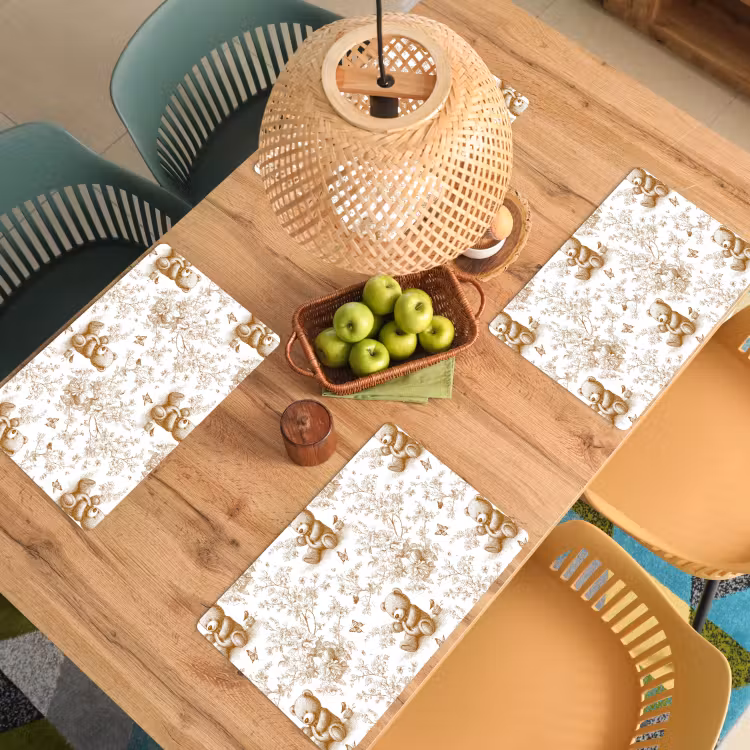 Placemat - 6 stuks - Beer - Tijdloos - Bruin — 6